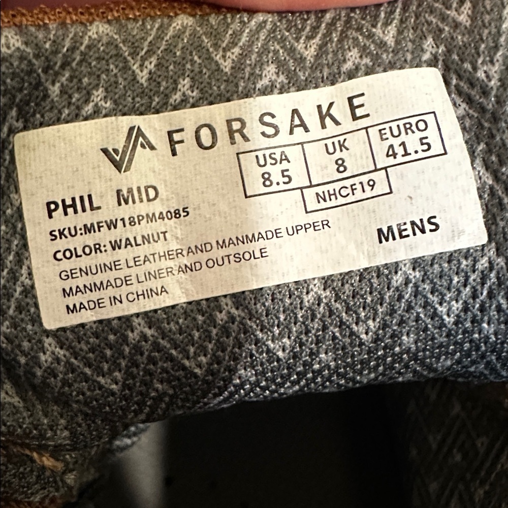 Forsake Men's Phil Mid Wide Toebox Boot GUC US 8.5 - Picture 3 of 6